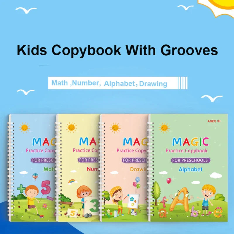 EduGlow™ Magic Practice Copybook Set